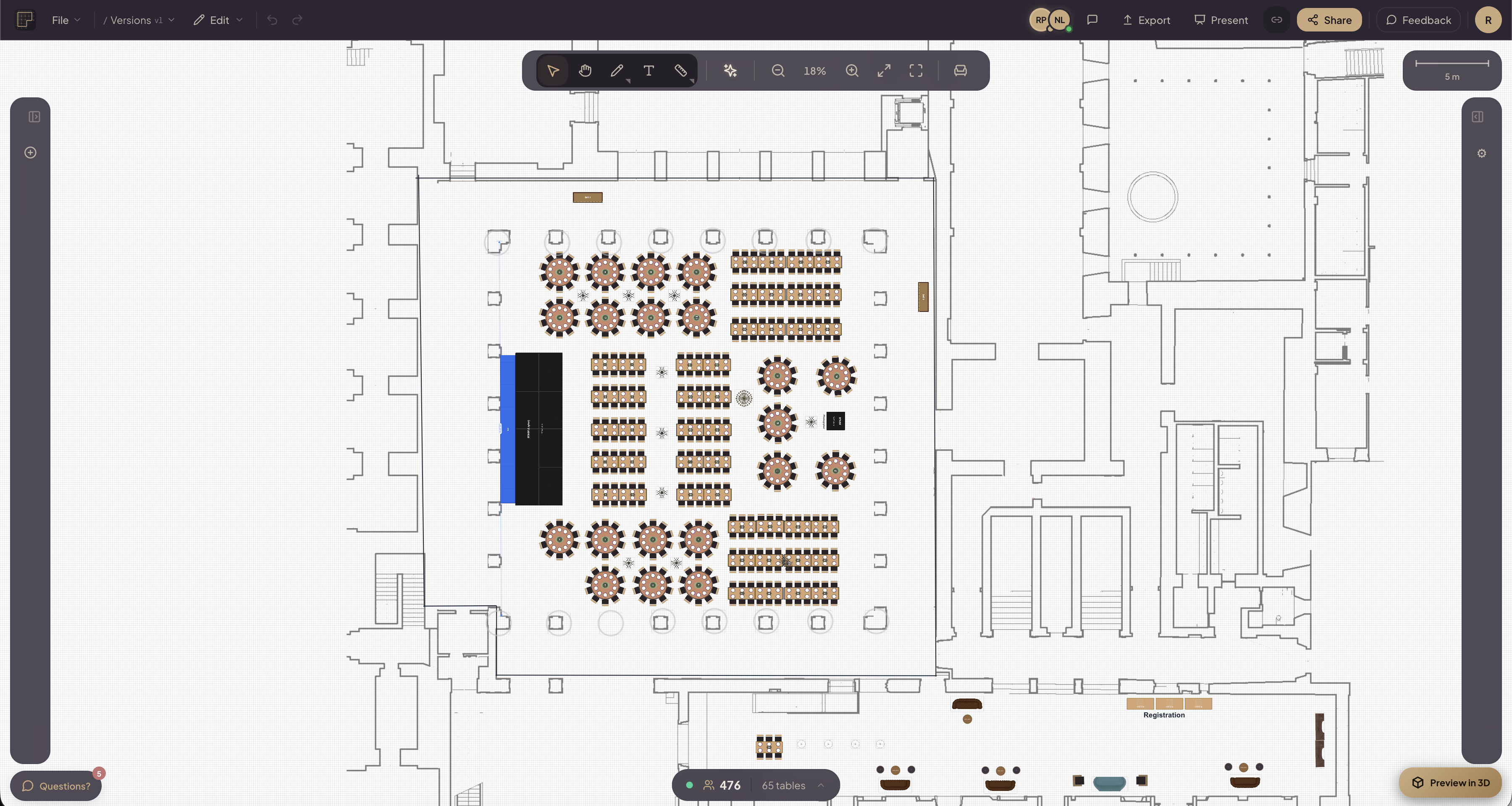 Drag and drop floor plan editor