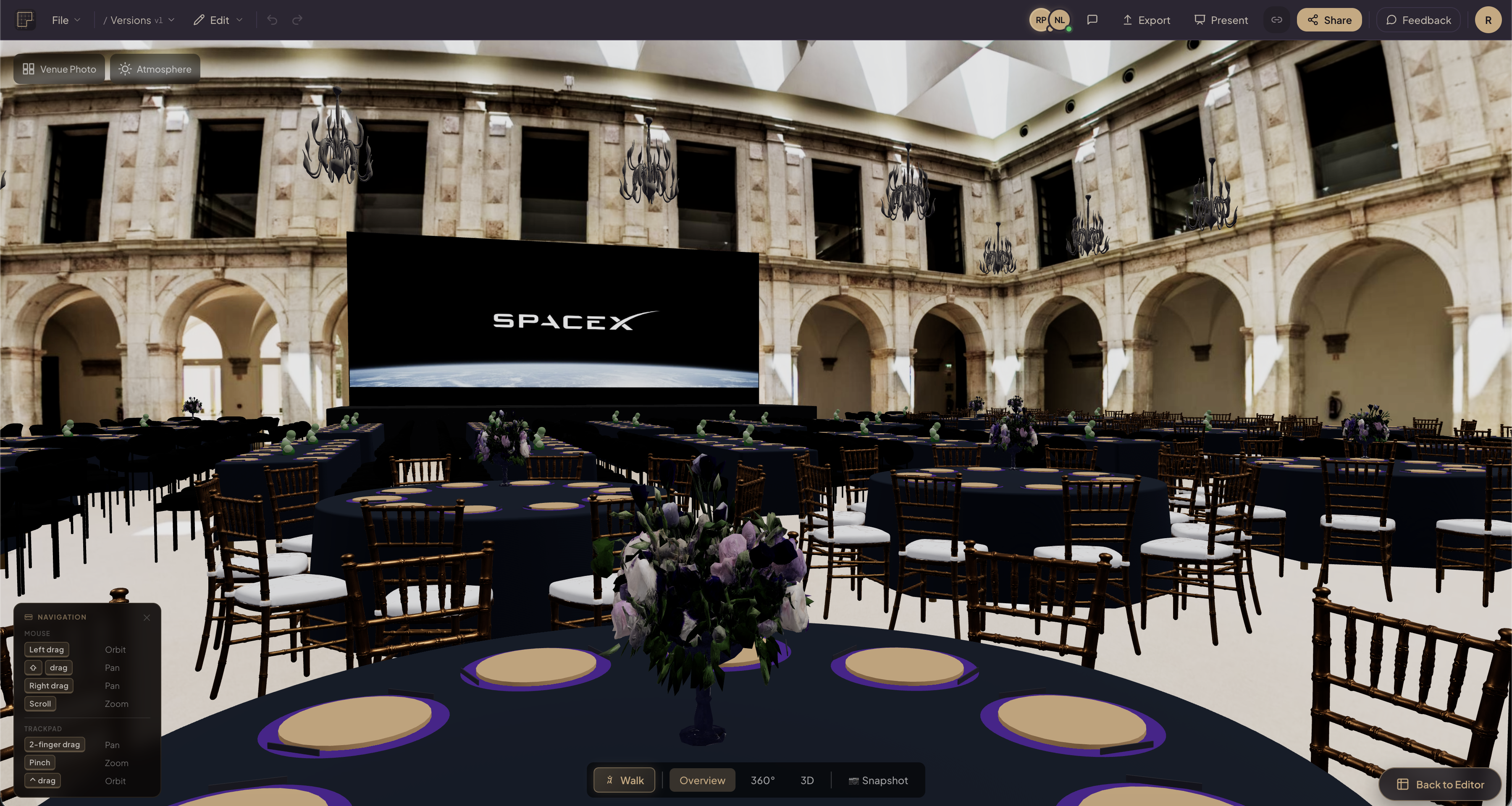 Floors.live 3D event viewer